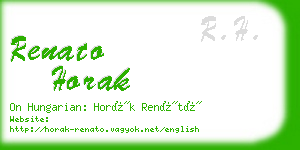 renato horak business card